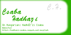 csaba hadhazi business card